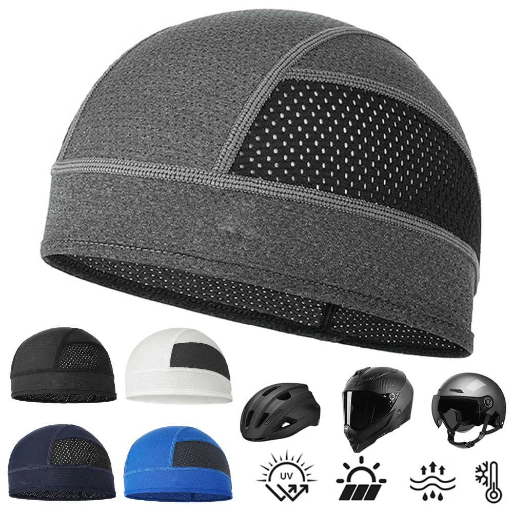 

1Pcs Motorcycle Helmet Inner Hat Quick Dry Breathable Racing Mesh Cap Helmet Liner Sweat Cap Outdoor Sports Bike MTB Running Hat