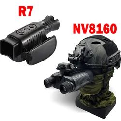 R7/R18/R19/NV8000/NV8160 1080P Night Vision Binoculars 4X Digital Zoom Infrared Head Mounted Camera for Hunting Tactics Goggle