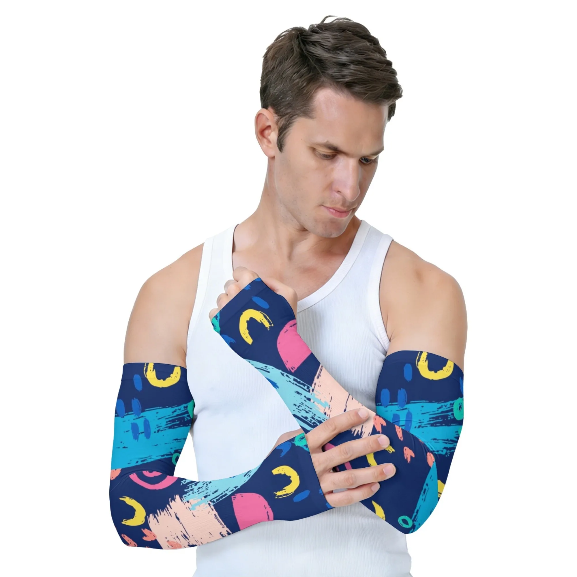 

Unisex Street Graffiti Pattern Sleeves Breathable Non-slip Outdoor Activities Hiking Mountaineering Driving Sunscreen Sleeves
