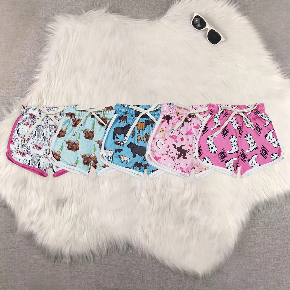 

SS0122 Summer Wholesale RTS kids clothes girl Milks silk summer shorts New Arrival Shorts Boutique baby girl clothes