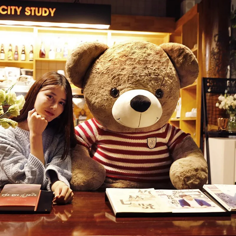 

Новый большой размер 100-120 см, высокое качество, мягкие игрушки для влюбленных, плюшевый мишка, большие объятия, куклы-мишки, любители/Рождественские подарки, подарок на день рождения