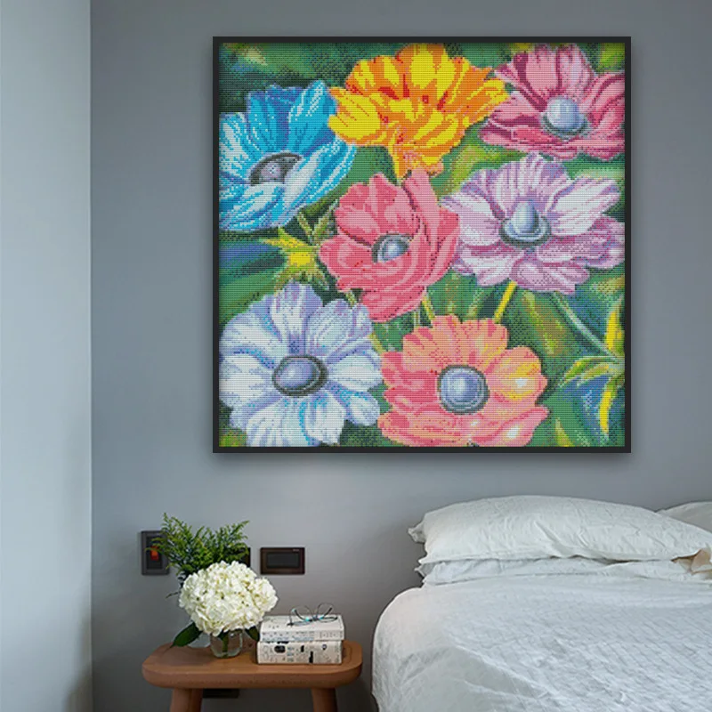 

Набор для вышивки крестом Joy Sunday с предварительной печатью, легкий узор, набор для вышивки из штампованной ткани Аиды, великолепный солнечный цветок