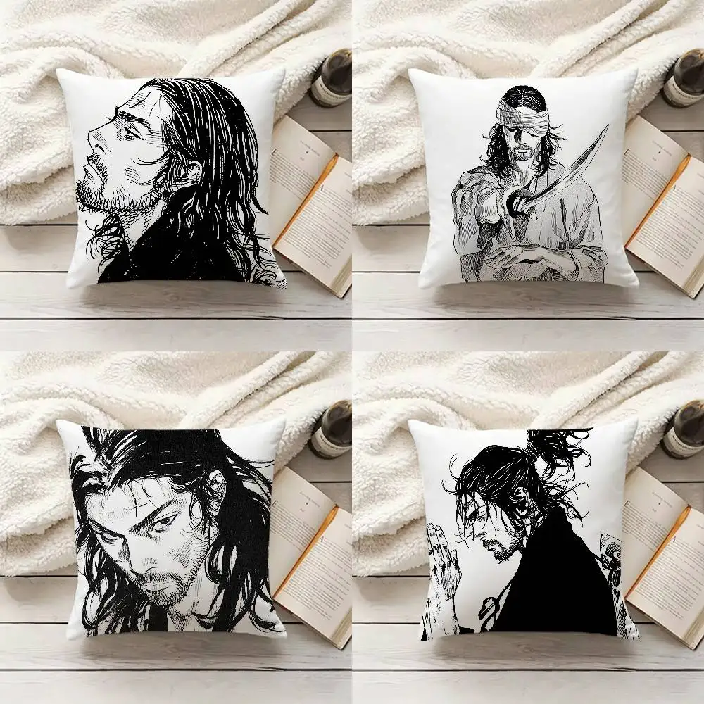 

Miyamoto V-Vagabond Musashi Various Sizes Square Pillow Case For Car Home Bedchamber Decor