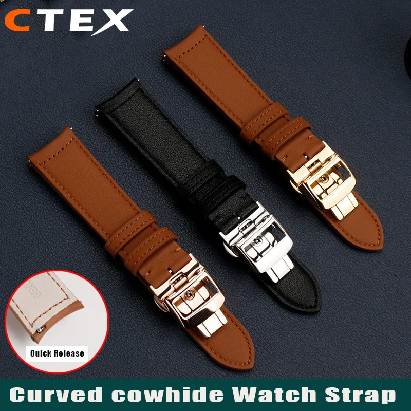 19mm 20mm 21mm cowhide Strap Stainless Steel Push-Button Hiden Clasp for JAEGER-LeCoultre Master Men Watch Band+ Tool