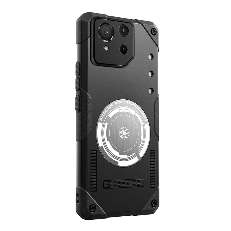 Capa Magnética para ASUS ROG Phone 8 Pro com Dissipação de Calor Integrada, Tampa Traseira de Metal para ROG 8 Phone 8Pro, Bumper à Prova de Choque