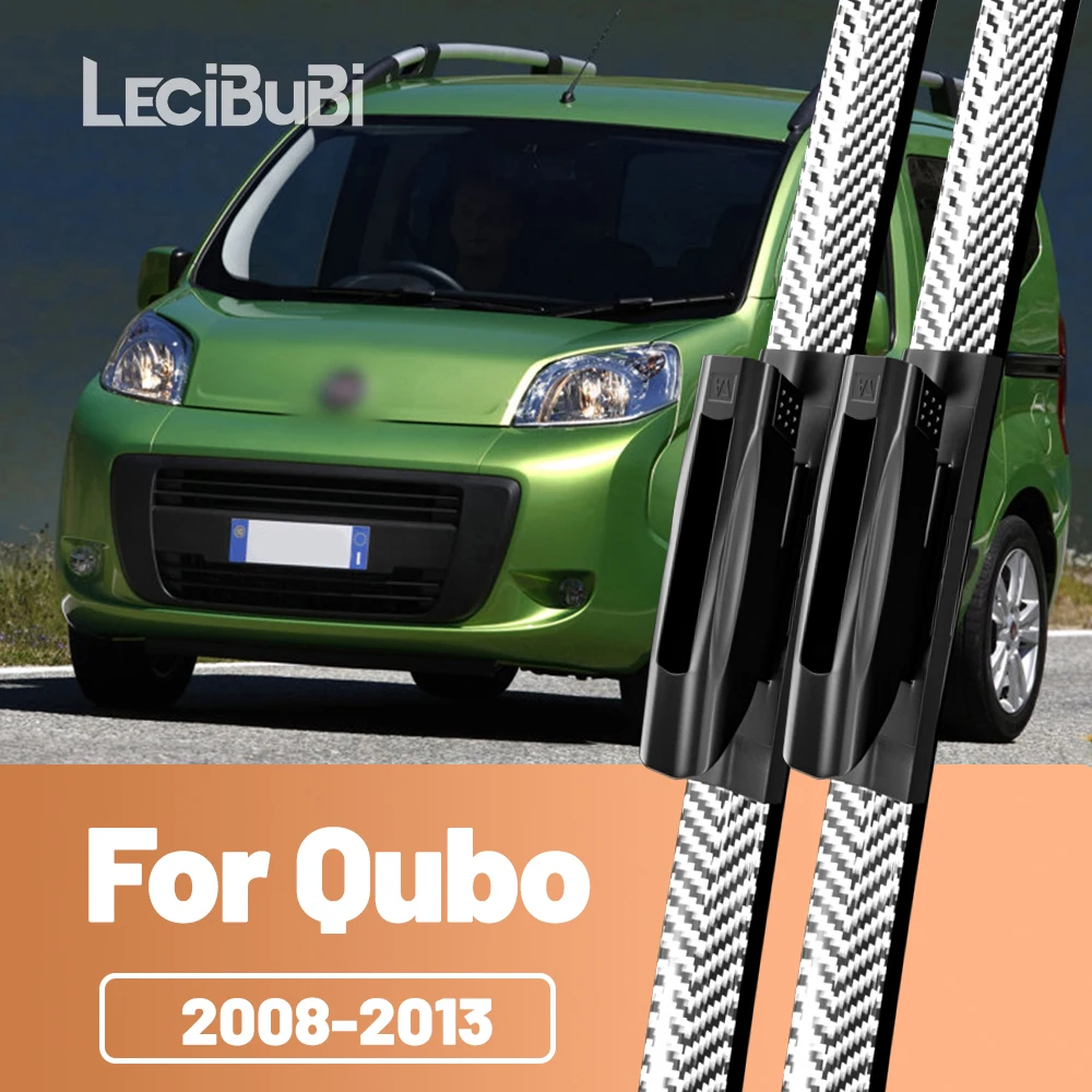 2 stücke Frontscheibe Scheibenwischerblätter Carbon Faser Scheibenwischer Für Fiat Qubo 2008-2013 2009 2010 2011 2012