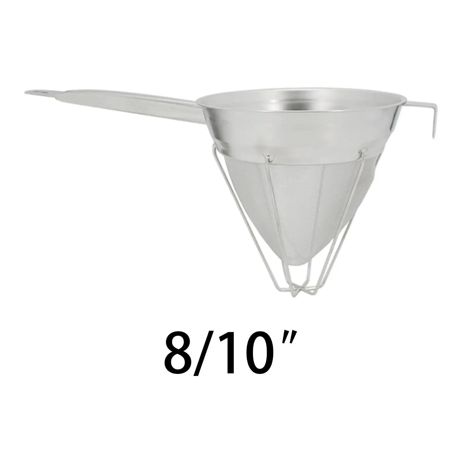Cone Mesh Strainer with Standwith Base with Long Handle for Tea Sugar Coffee
