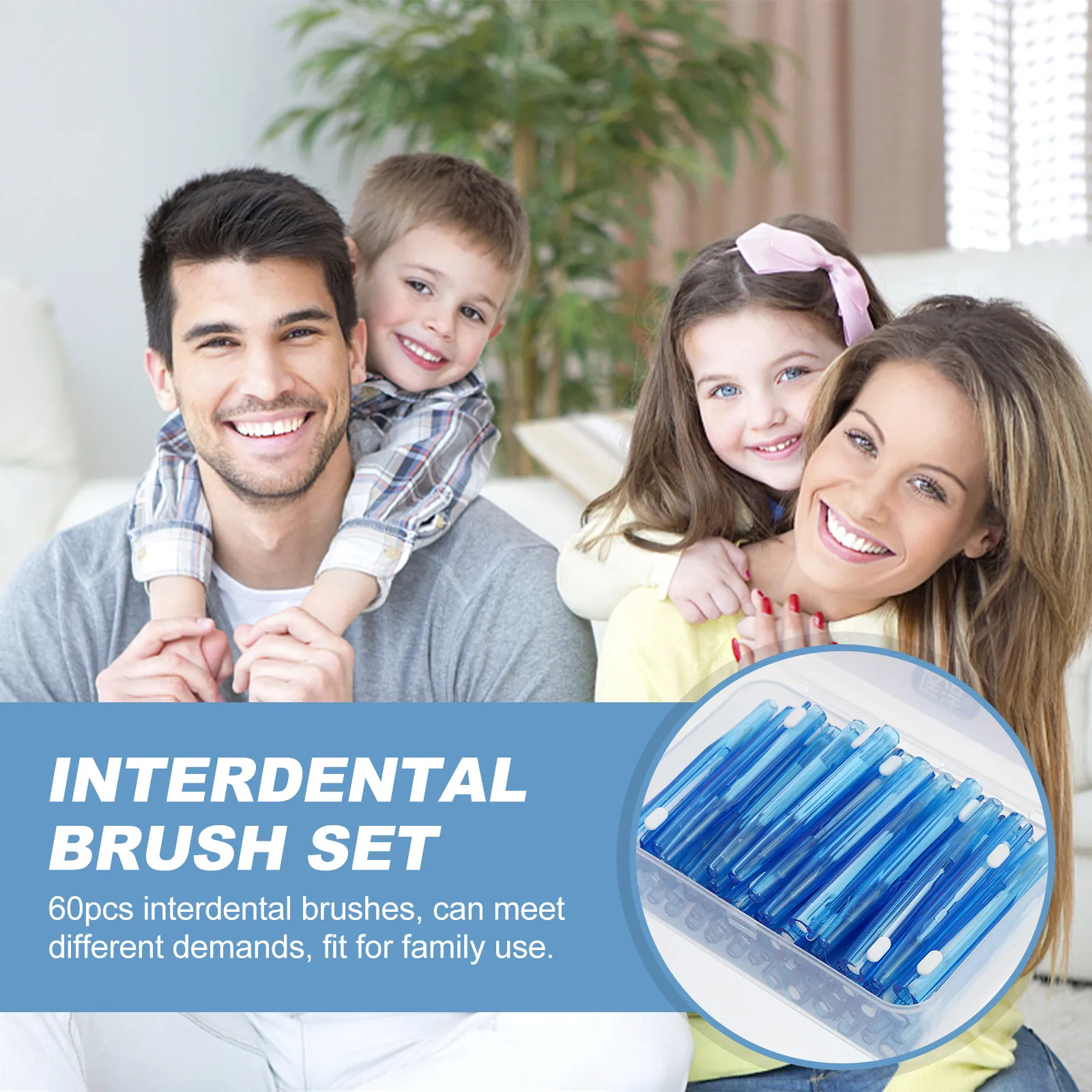 

Набор из 60 межзубных щеток: портативный инструмент для чистки зубов, зубные нити-флоссеры для защиты десен и предотвращения кариеса