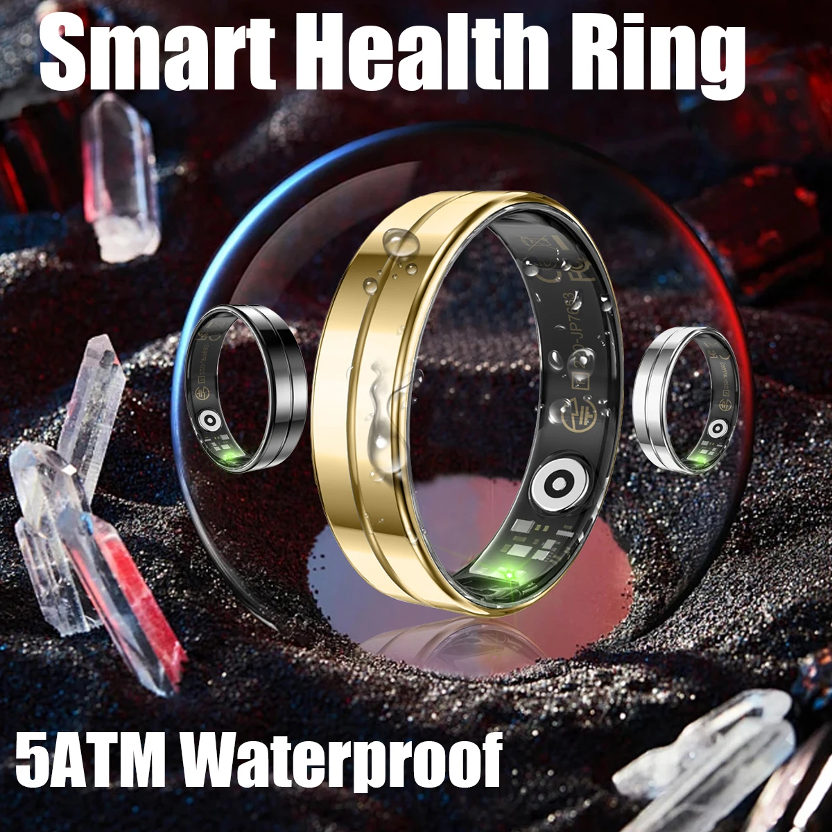 

Smart Ring R11 Woman Man 5ATM Waterproof Charging Case Body Temperature Blood Pressure Heart Rate Sports For Xiaomi Samsung 2025
