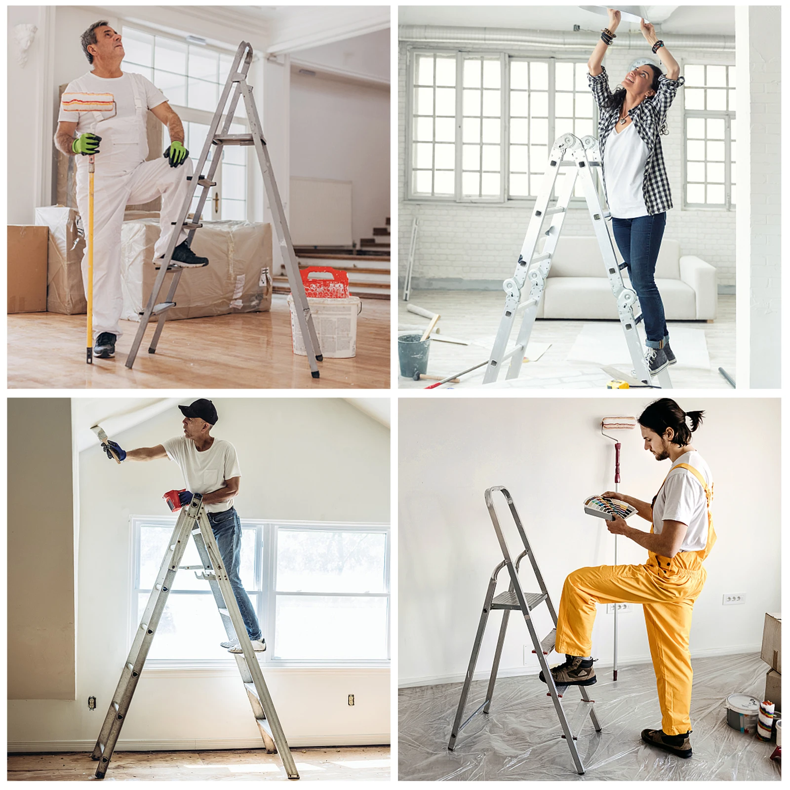 

4pcs Ladder Feet Covers Non slip Pads Rubber Floor Protection Sound Insulation Damping High Temperature Resistant Stable Work