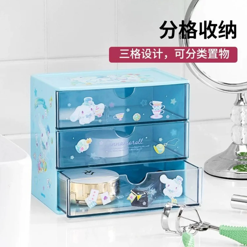 Sanrio Desktop Storage Box Organizer Student Drawer Pen Holder Office Childrens Hair Accessories Stationery Rack Organizer Box view 2