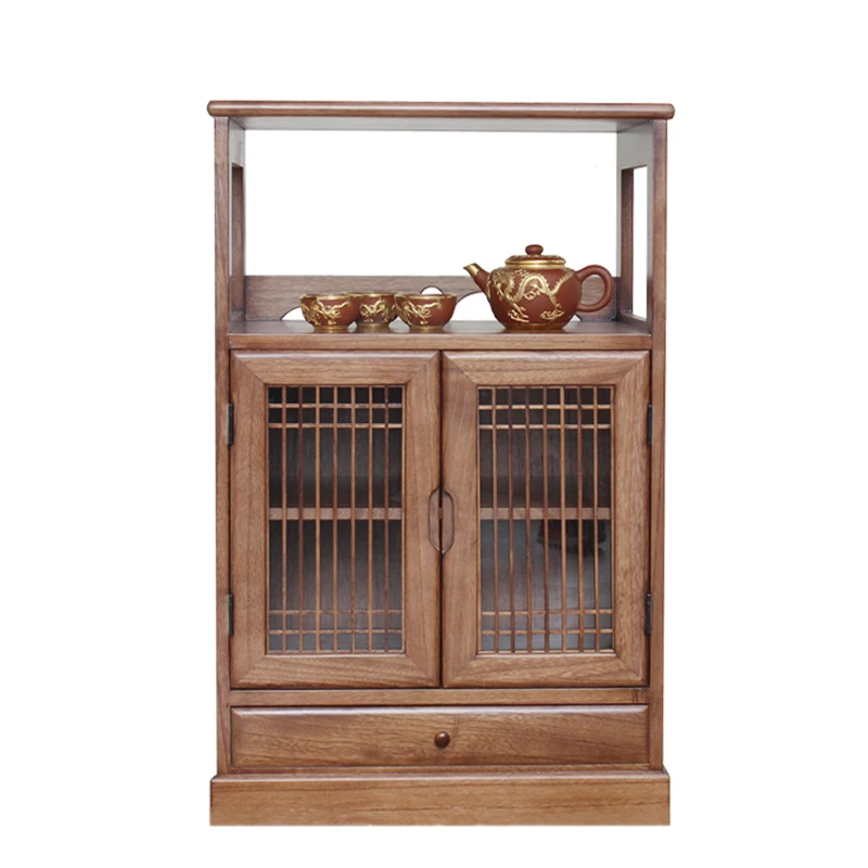 Solid wood antique Chinese office tea , living room wine , simple storage, small tea storage beside meals