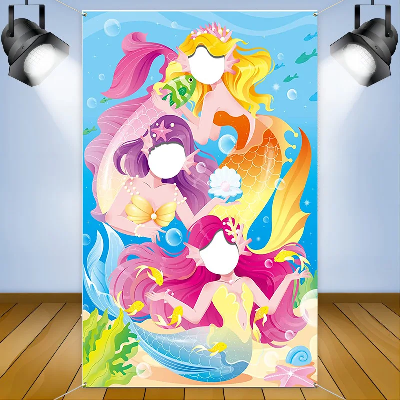 

Hole in Face Revelry Background Baby Shower Party Photo Dancer Photography Backdrops Custom Birthday Backdrop Elf Decoration