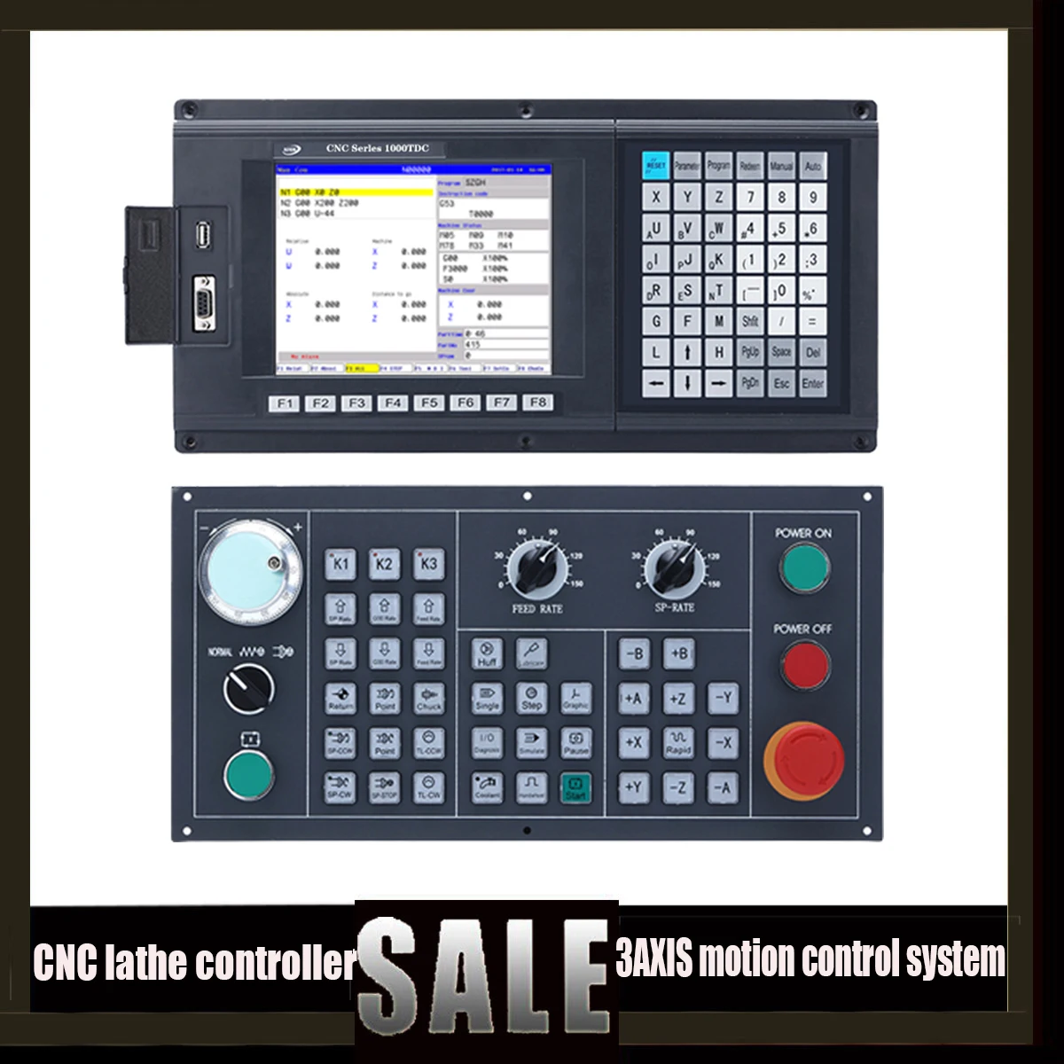 3 Axis Cnc Controller Szgh-cnc1000tdc/tdb C/e New Panel For Lathes And Lathes With G Code Servo Stepper With Usb Motion Control