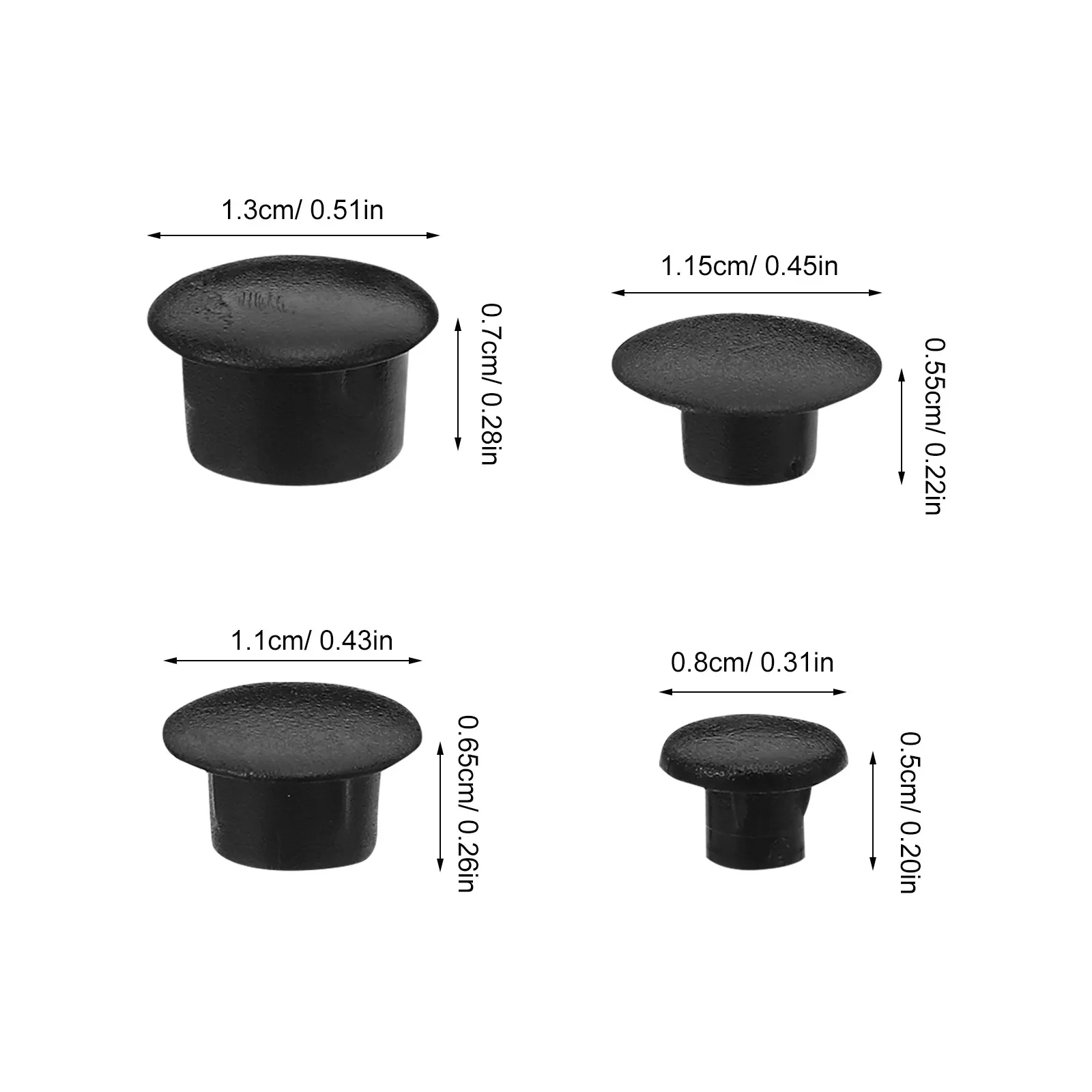 200pcs Plastic Hole Plugs Button Drilling Cover Furniture Plastic Inserts Caps For Cabinet & Shelves Screw Hole Insert End Cap - view 6