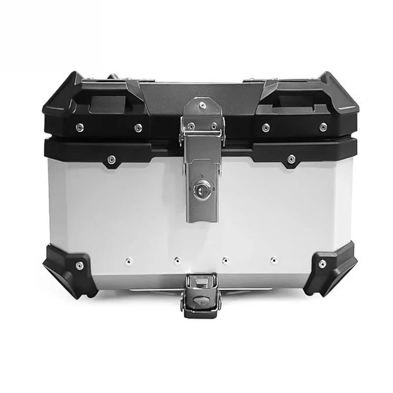 35L Black+Silver Aluminum Alloy Small Motorcycle Tail Box Top Box