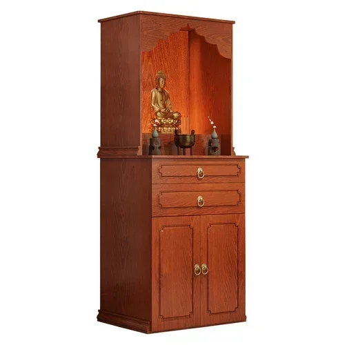 A God Of Wealth Cabinet New Chinese Multi-Layer Buddha Shrine Office Altar Clothes Closet Buddha Shrine Incense