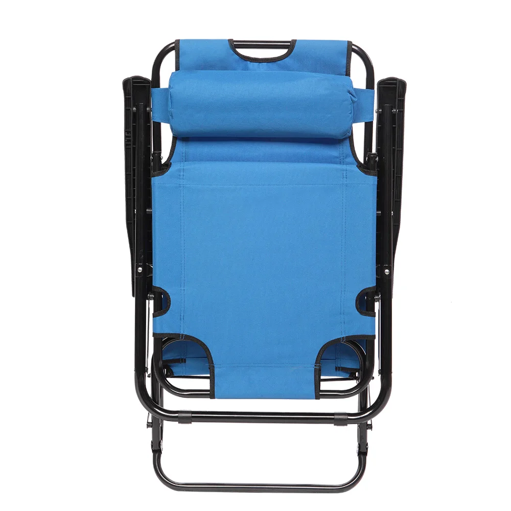 [US-W]RHC-202 Portable Dual Purposes Extendable Folding Reclining Chair Blue