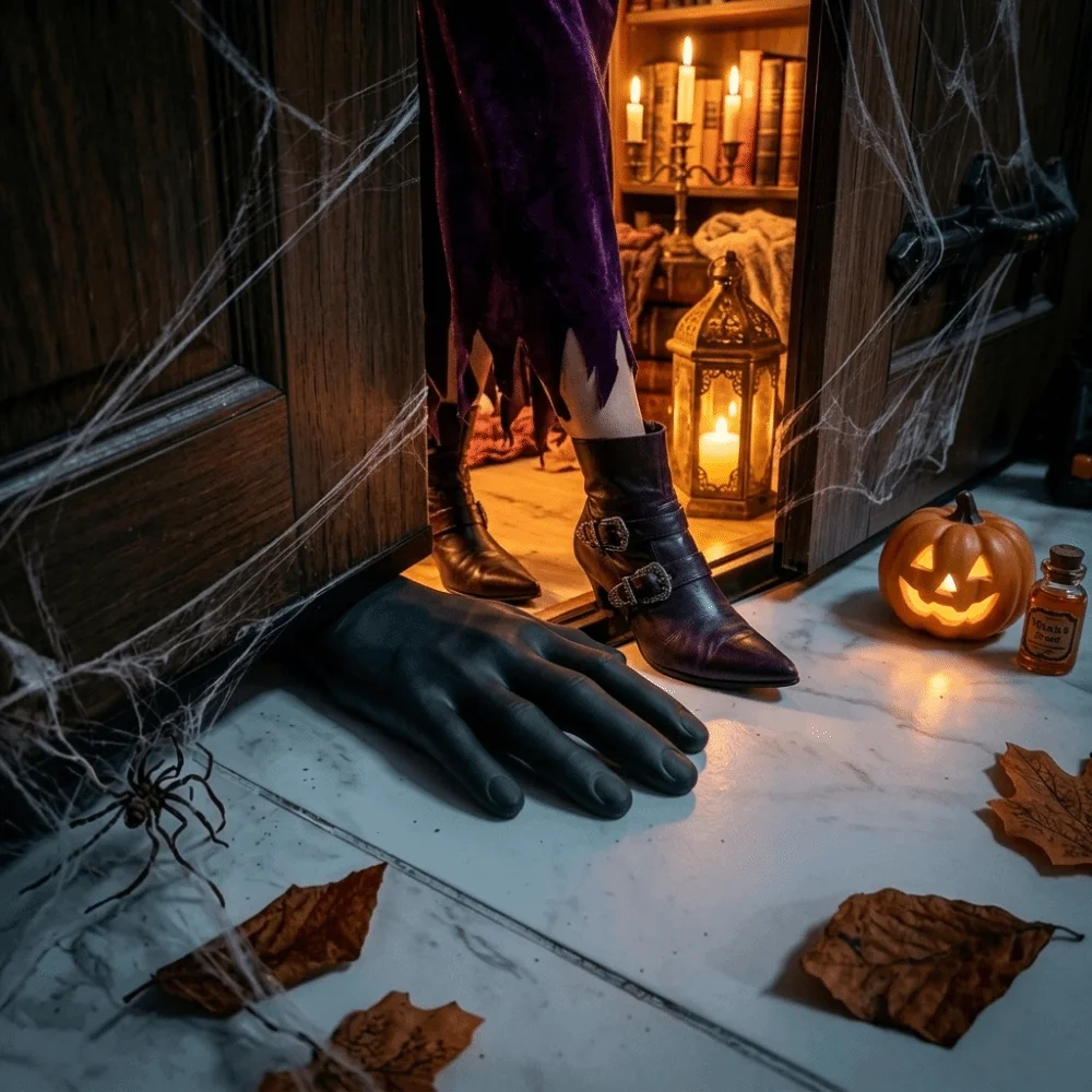 Spooky 3D Printed Door Stopper Realistic Hand Shaped Non Slip Door Wedge Stable Anti Slip Halloween Door Stopper Party
