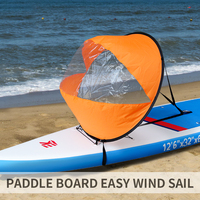 KOETSU Kayak Boat Wind Paddle Sailing Kit Popup Board Sail Rowing Downwind Boat Windpaddle with Clear Window Kayak Accessories