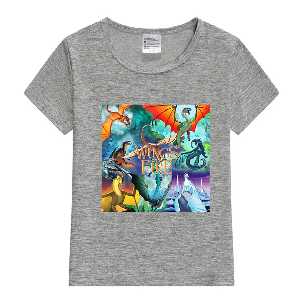 Wings of fire all dragon Series Kids T-Shirt Kids Anime Summer Tops Multiple Fashion Children's T-shirts Round Neck Casual Tops