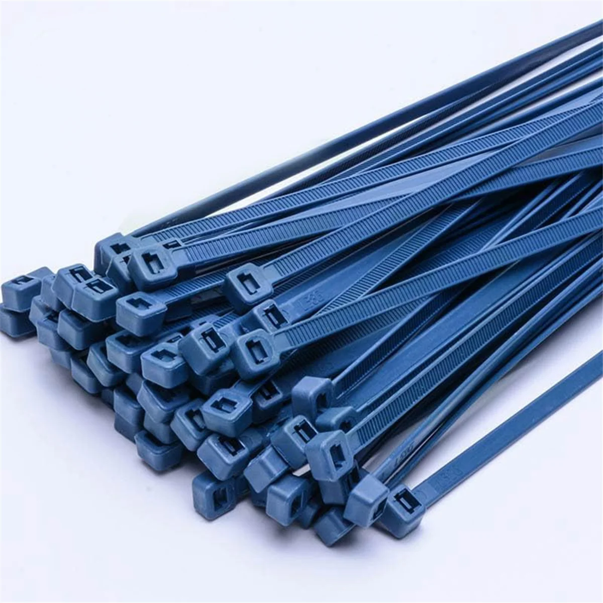 BAAQ Fascette per cavi rilevabili in metallo, fascette metalliche rilevabili Fascette blu (confezione da 100 pezzi) 300x4,8 mm
