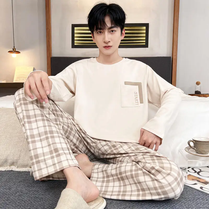 

Домашняя одежда Мужские пижамы Мужская одежда Одежда с кондиционером Новые повседневные модные комплекты Y2K Мужские спортивные костюмы Спортивные костюмы Комплект потов