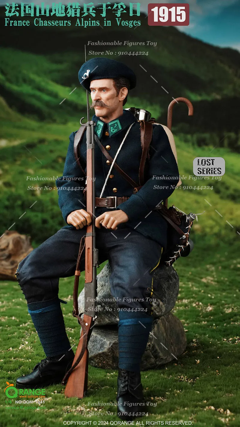 QOM-1041 1/6 Men Soldier France Chasseurs Alpins In Vosges Military Doll Full Set 12Inch Action Figure Model Toys Collection