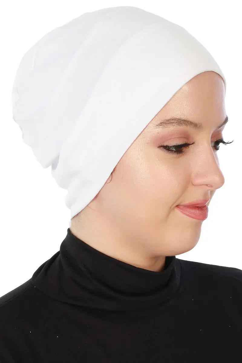 Boina modelo hijab osso branco