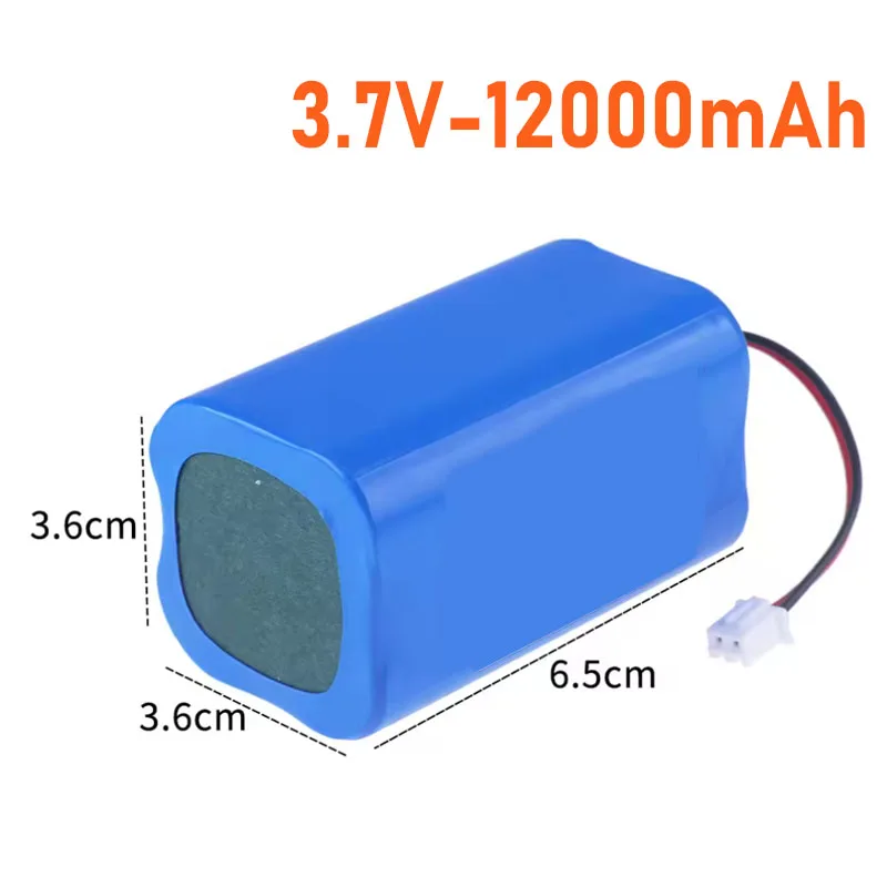 بطارية ليثيوم 3.7 فولت 18650 مع XH2.54-2P التوصيل 3000/6000/12000 مللي أمبير بطارية قابلة للشحن لصيد الأسماك مصباح ليد سمّاعات بلوتوث