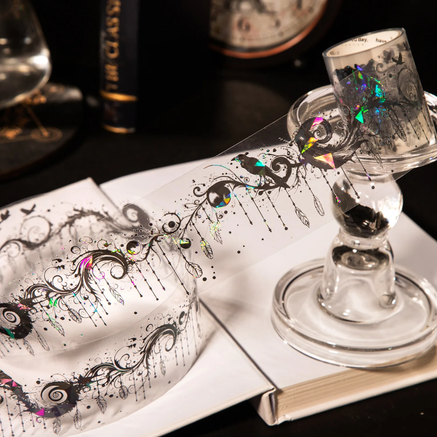 

1 шт./1 упаковка Декоративные клейкие ленты «Контракт Тёмной Ночи» для скрапбукинга, бумажные наклейки для творчества своими руками