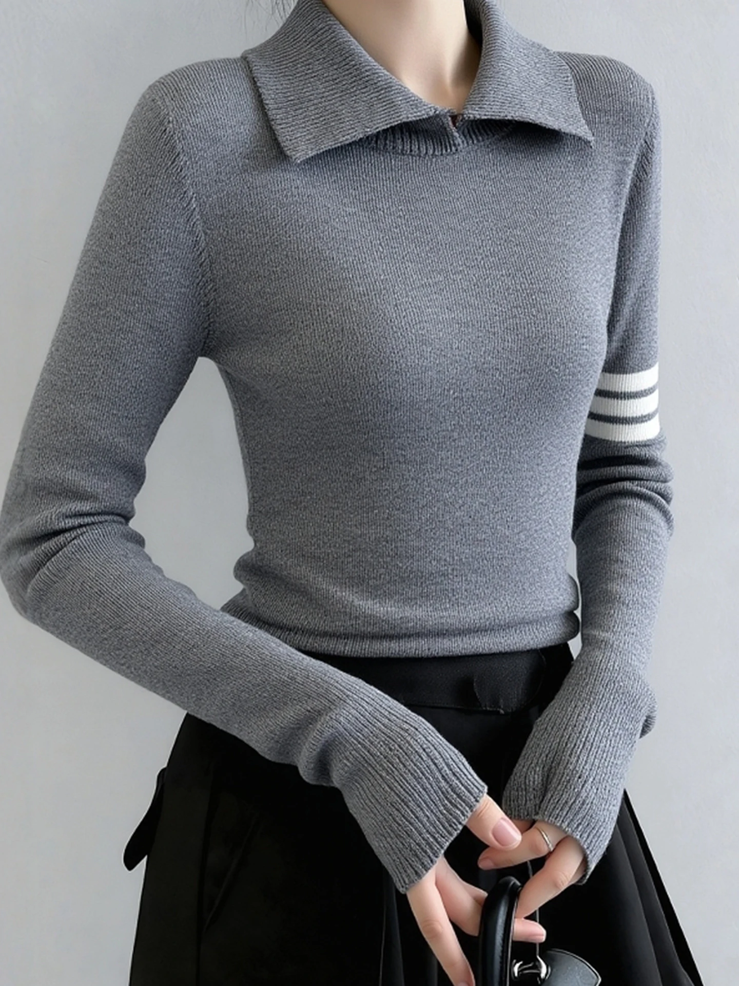 

Длинный вязаный свитер в полоску Slim Fit Long Sve Ne, зимний теплый цветной топ Blo Camere, женский вязаный свитер Faion для поездок на работу...