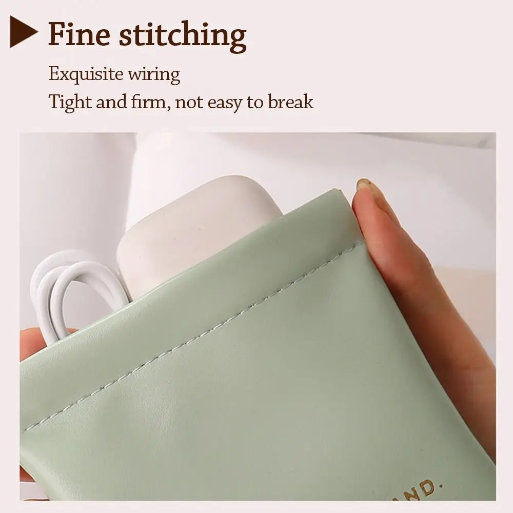 Fashion With Inner Bag Lipstick Makeup Bag Portable Simple Jewelry Handbag PU Mini Storage Bag for Women Girls