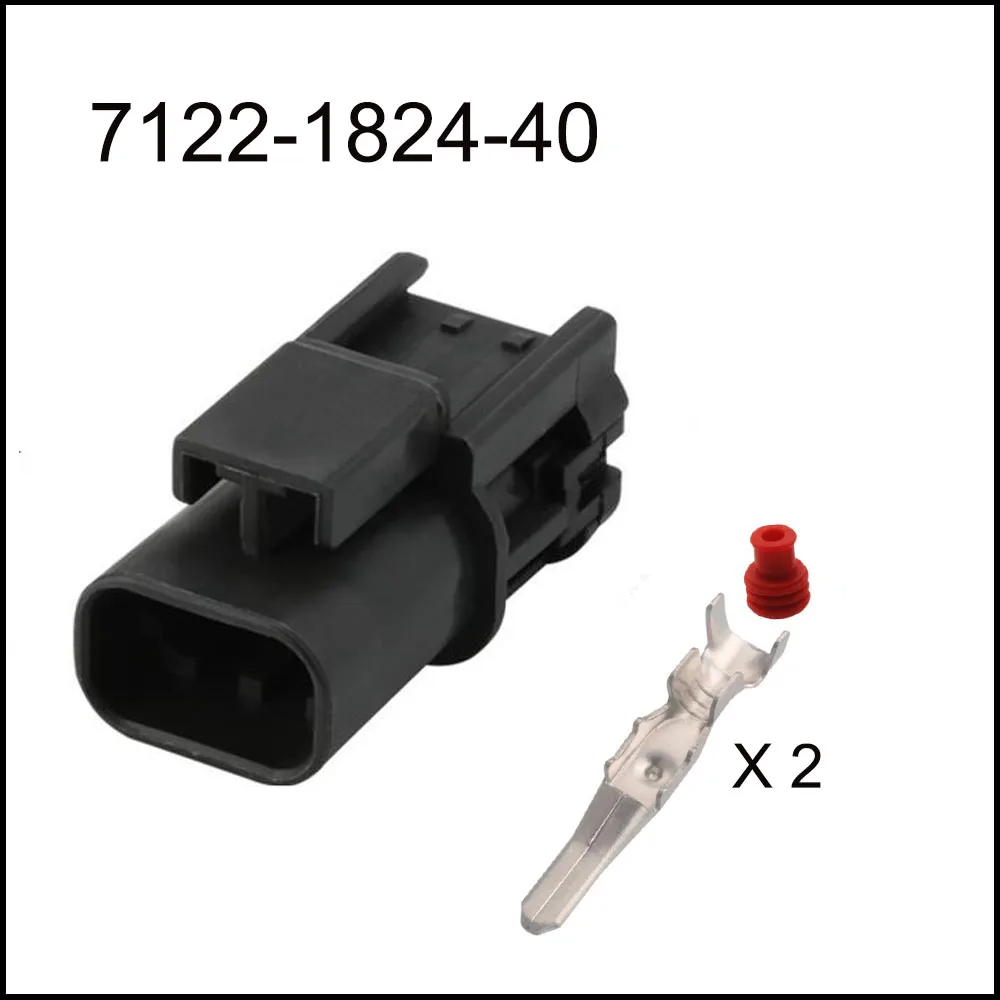 Imagem -02 - Impermeável Car Wire Connector Cabo de Arnês Plug Automotivo Incluem Terminais Selo Pin 7122182440 7223-1824-40 100set