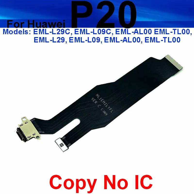 Placa do carregador usb para huawei p8, p9, p10, p20, p30 pro plus, lite 2017, porta de carregamento, cabo flexível, peças de reparo