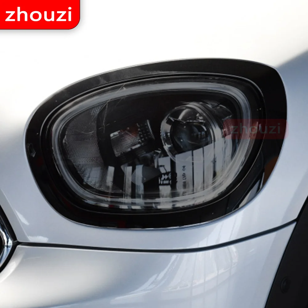 For MINI Cooper Countryman F60 JCW Car Headlight Protective Film Headlamp Restoration Transparent Black TPU Sticker Accessories