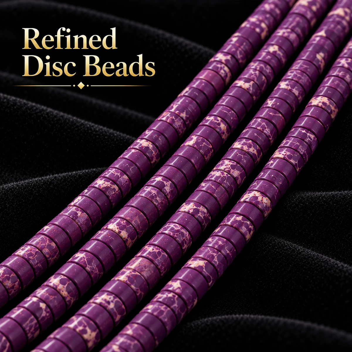 2x4mm 75–225pcs Natural Stone Imperial Pine Purple Handcrafted DIY Jewelry-Making Bracelet Necklace and Decorative Accessories