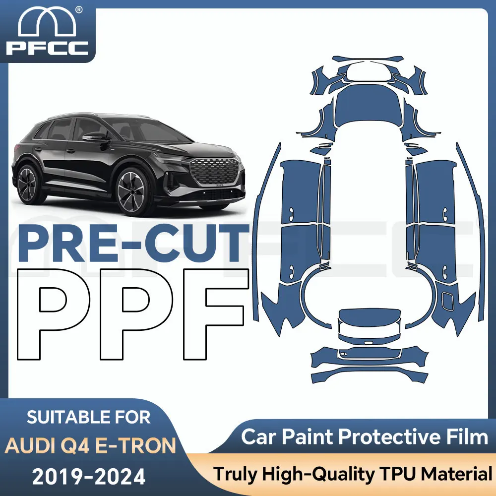 

Для Audi Q4 E-TRON 2021-2024 защитная пленка для краски из ТПУ, индивидуальная посадка, защита от царапин, самовосстанавливающаяся отделка, автомобильные аксессуары, невидимые