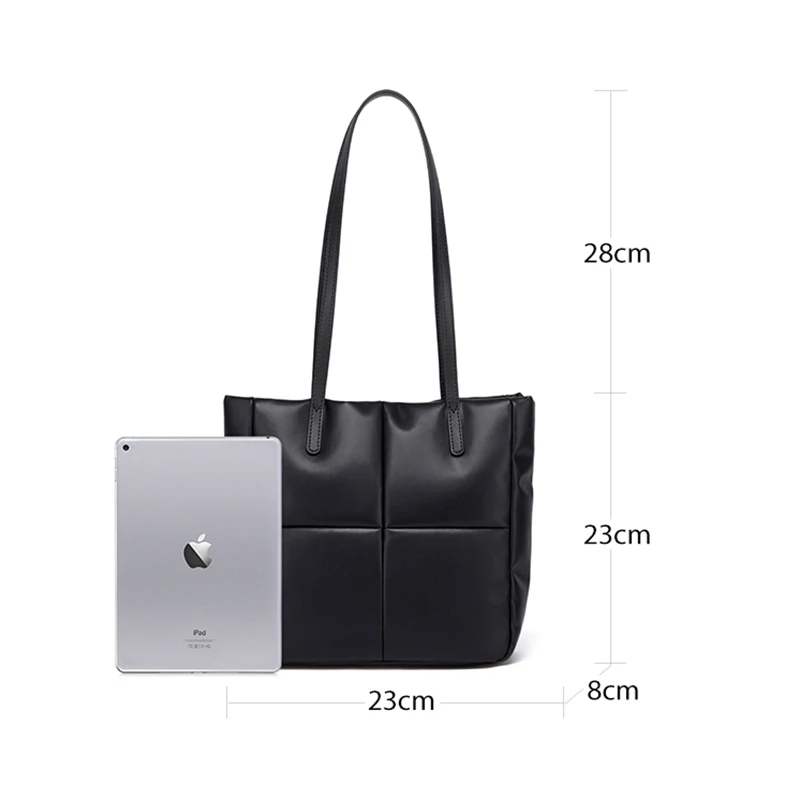 Cnoles Bubble Tote Bag for Women Fashion Simple Shoulder Crossbody Purse Leather Square Bag Handbag