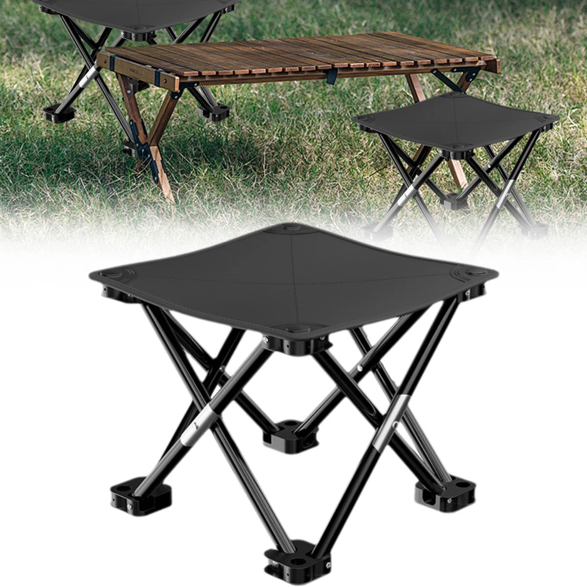 

Portable Folding Camping Stool Outdoor Camping Lightweight Samll Chair for Fishing Hiking Gardening