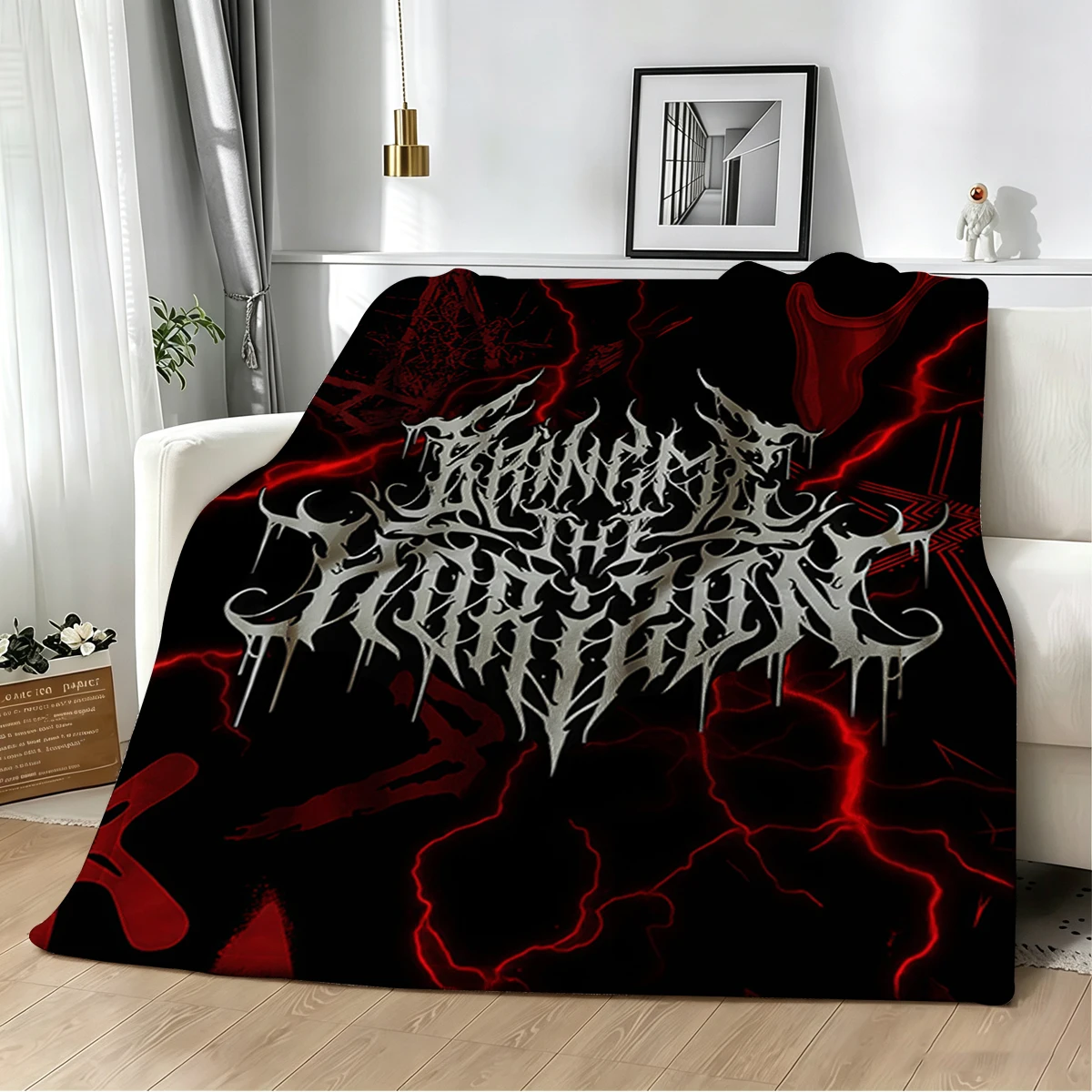 Bring Me the Horizon Flannel Blanket Warm Soft Halloween Christmas Couch Warm Cozy Decorative Decor Gift for All Season