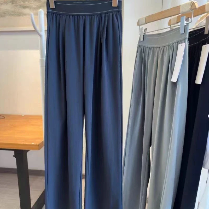 

olo High Waist Yoga Pants Summer Black Loose Outdoor Sweatpants Women's Leisure Quick Drying Breathable Straight Leg Wide Pants