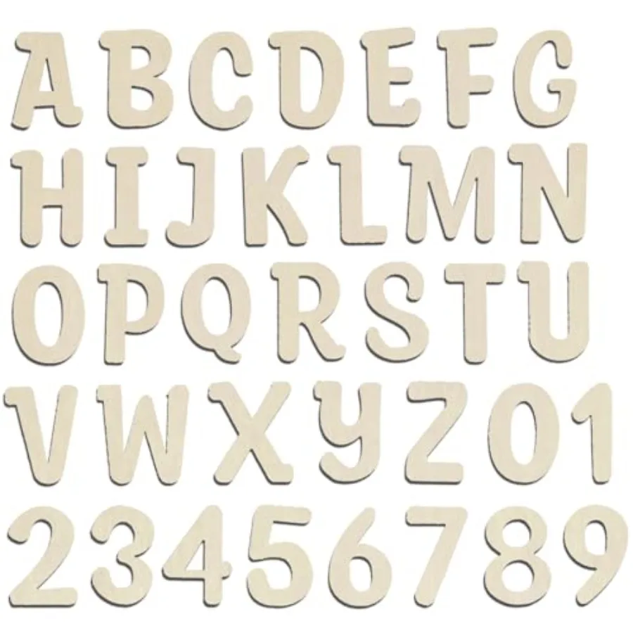 

Wood Letters 2 Inch, 150 Pcs Wooden Letters for Crafts, Unfinished Wood Alphabet Letters and Numbers for DIY Painting Arts Home