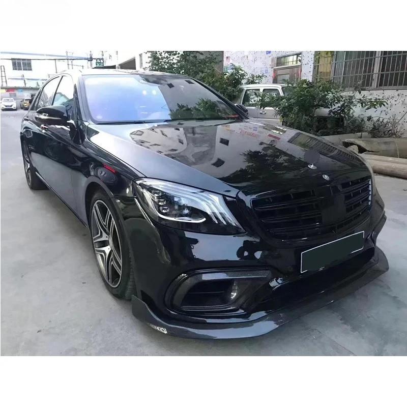 

Для Benz W222 S65 S63 S600 передний бампер из углеродного волокна, задний диффузор, спойлер, крыло, вентиляционные отверстия, комплект кузова автомобиля