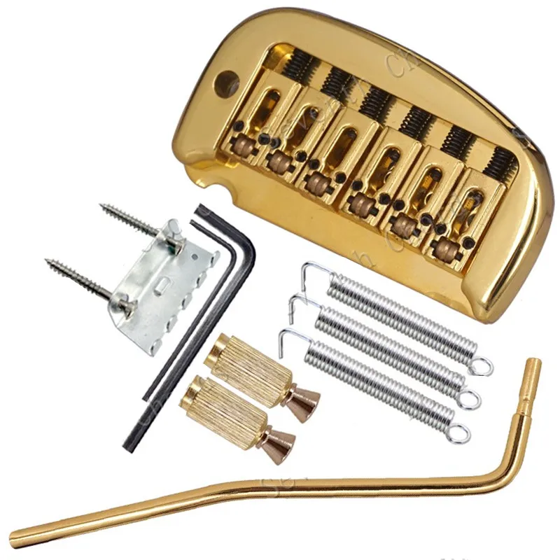 Für E-Gitarren-Zubehörteile Chorme Black Gold Wählen Sie ein Set 6-saitiges Tremolo-Brückensystem – Detail 2