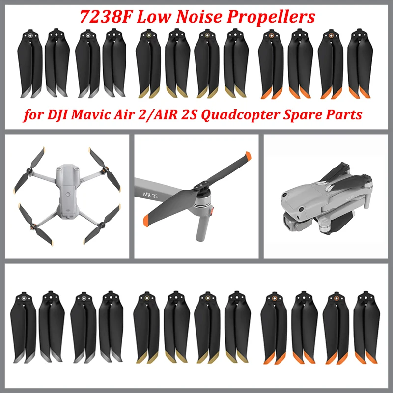 

7238F Low Noise Propellers CW/CCW Light Weight Wing Fan Spare Part for DJI Mavic Air 2/AIR 2S Quadcopter Replacement Accessories
