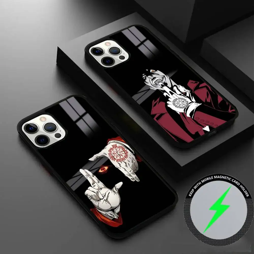 

Anime H-Hellsings Phone Case For IPhone 16 15 14 13 12 11 Pro Max Plus Mini Magsafe Mirror Wireless Magnetic Cover