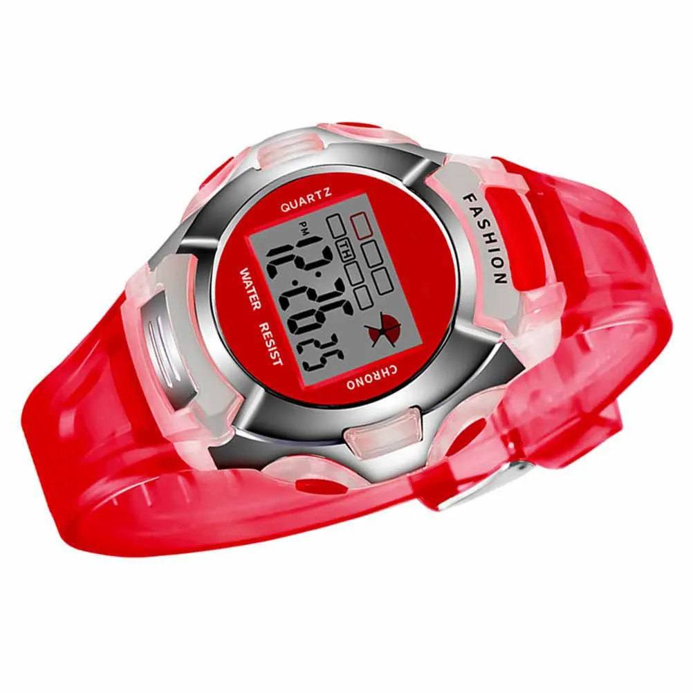 ساعة رياضية مقاومة للماء للأطفال، ساعة يد إلكترونية بإضاءة خلفية LED، ساعة توقيت، منبه، ساعة رياضية مضيئة للأطفال #6