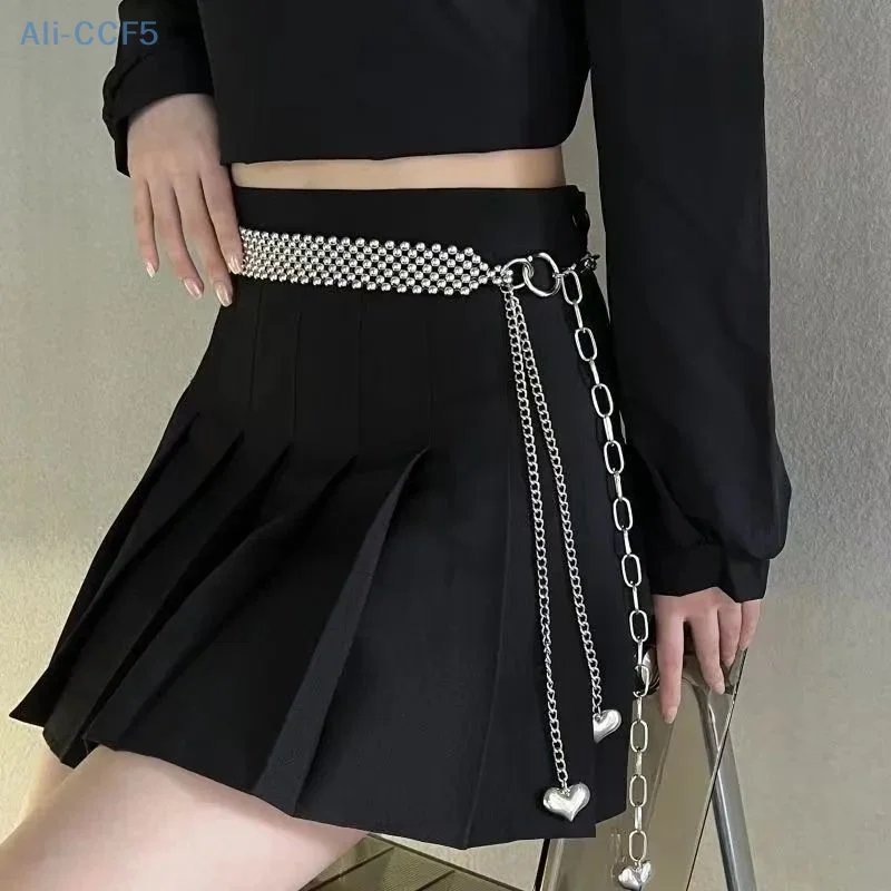 Fashion Love Pendant Chain Belts For Women Girls Long Tassel Waist Chain Dress Jeans Belts Body Chain Casual Waist Chain Gifts