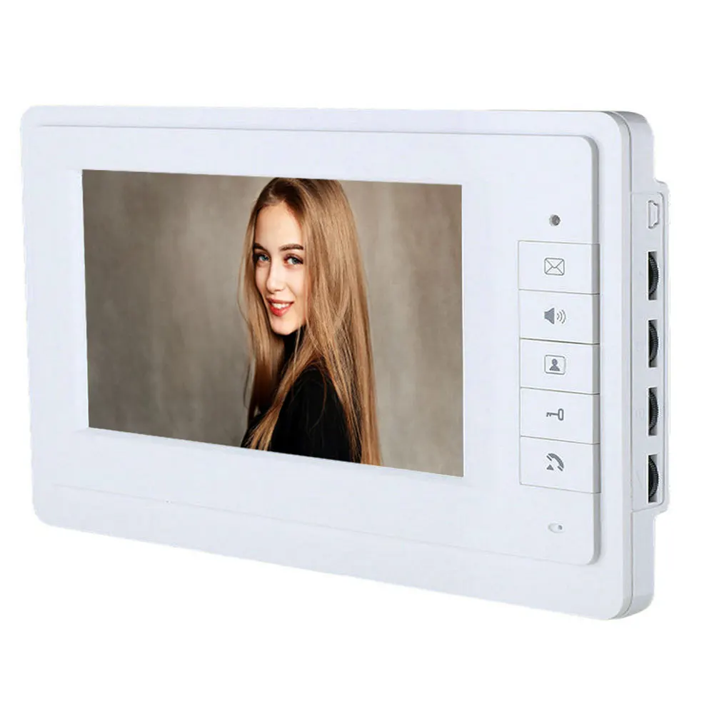 Hot 7 Inch Indoor Monitor Video Doorbell Video Intercom System with ID Keyfobs Unlock Waterproof Color Night Vision Camera